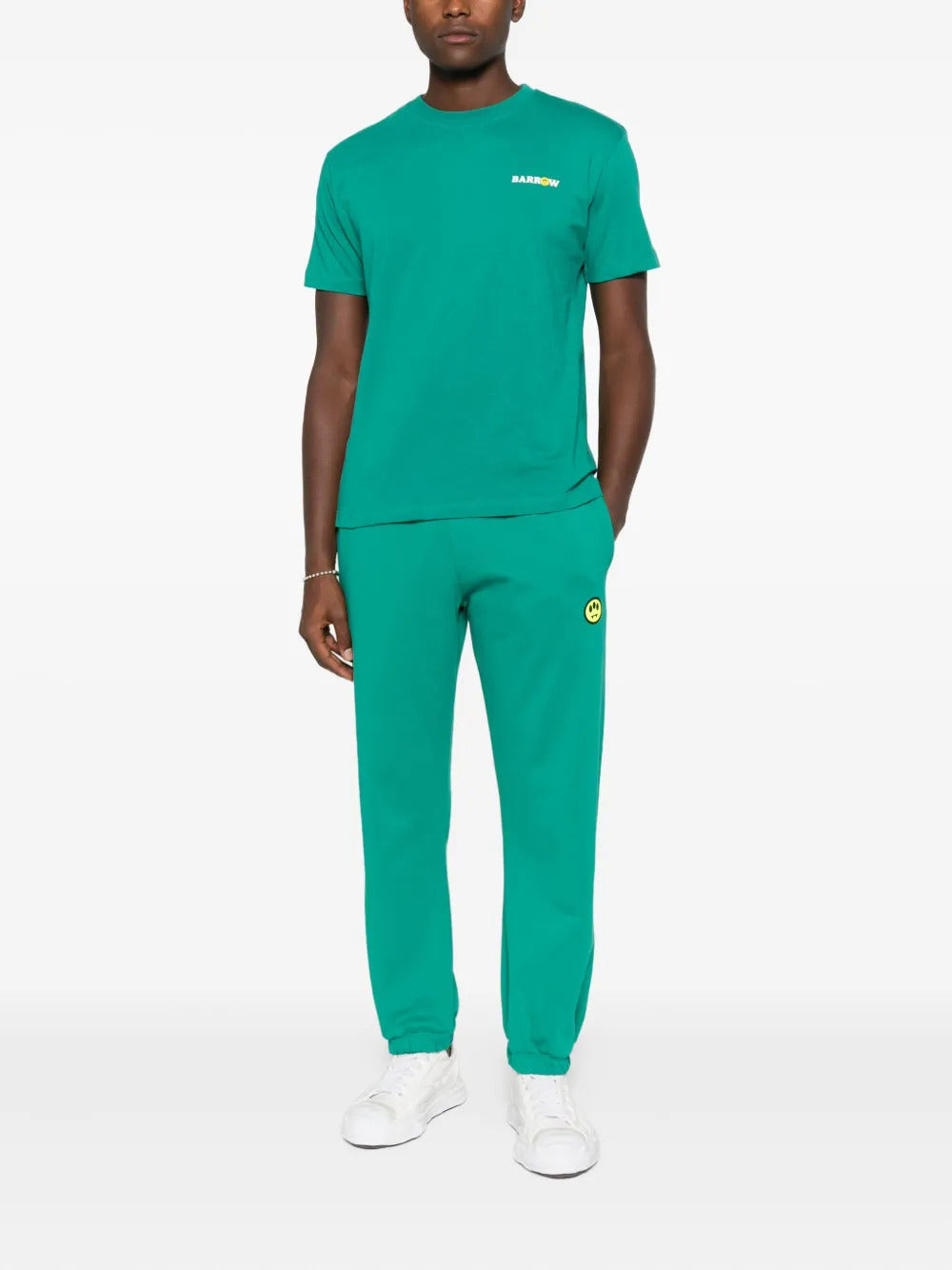 BARROW Iconic Sweatpants with Smiley Face Print for Men