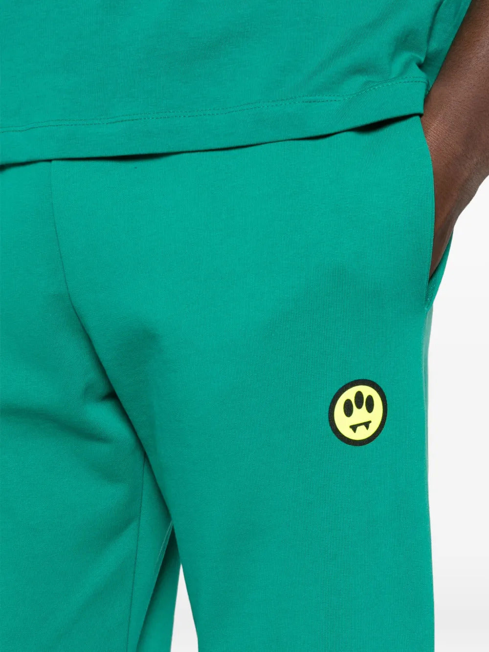 BARROW Iconic Sweatpants with Smiley Face Print for Men