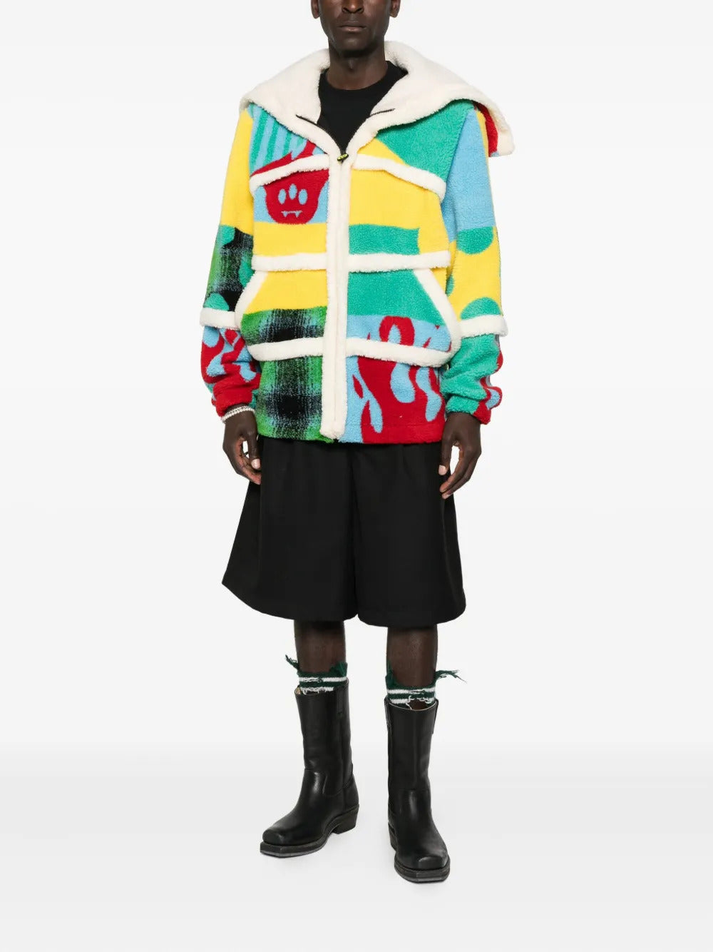 BARROW Unisex Teddy Jacket with Adjustable Zip Hood