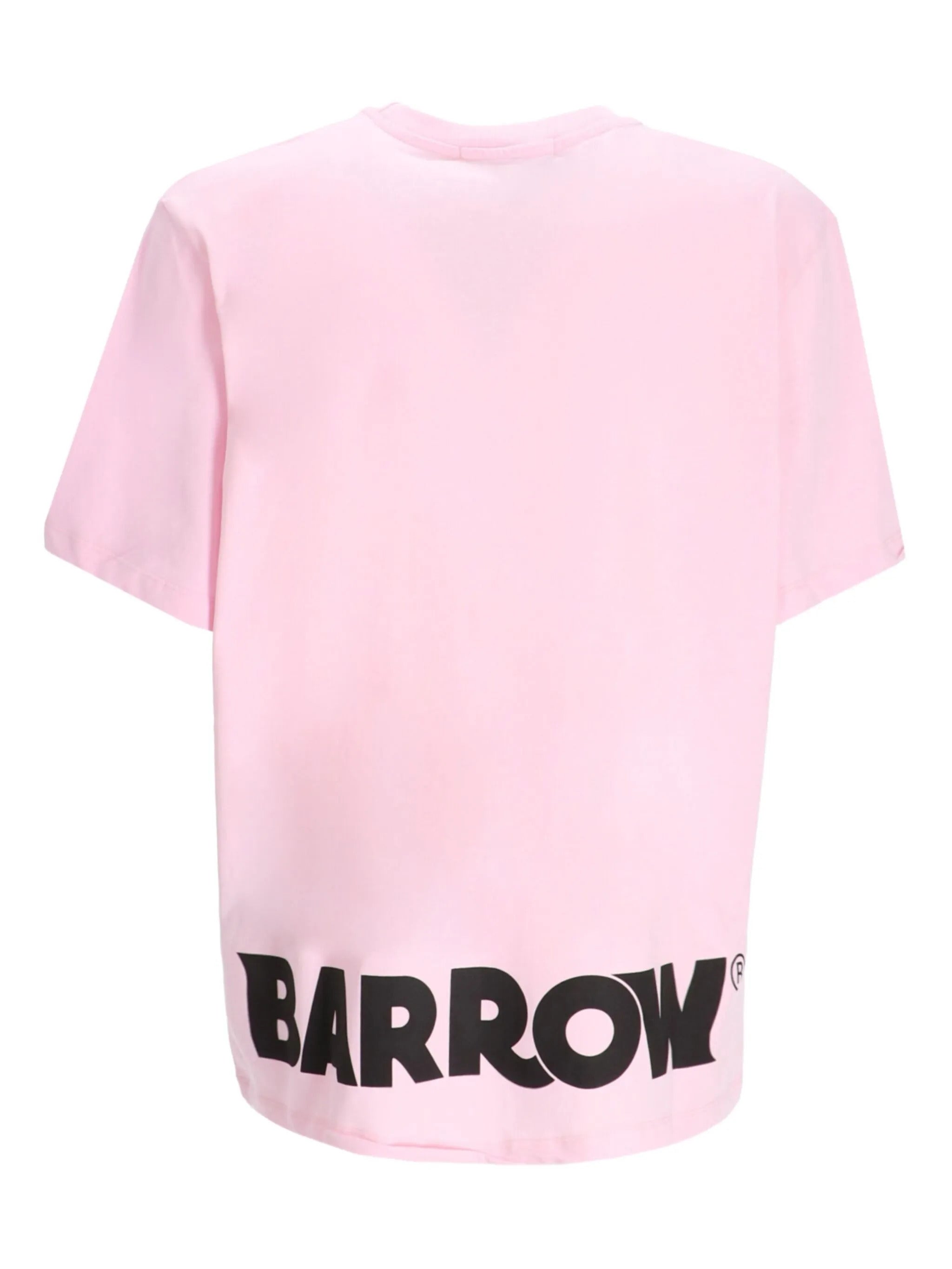 BARROW Unisex Crewneck T-Shirt with Smile Face Print