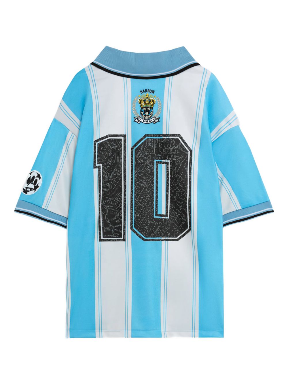 BARROW Classic Unisex T-Shirt with Napoli Print and Ribbed Collar