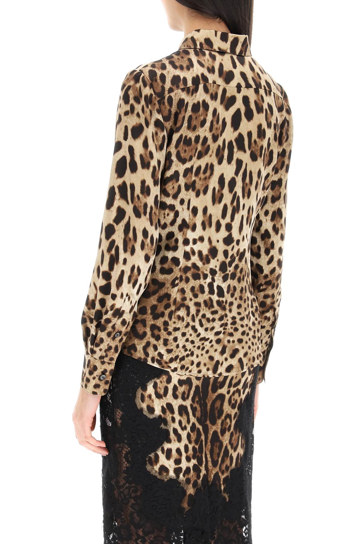 DOLCE & GABBANA Women's Animal Print Satin Shirt