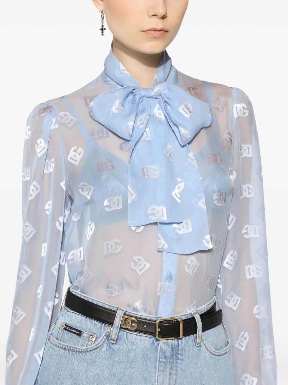 DOLCE & GABBANA Elegant Silk Blend Women's Shirt - SS25