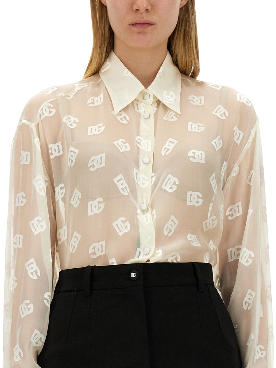 DOLCE & GABBANA Elegant All-Over Print Shirt - Size 42