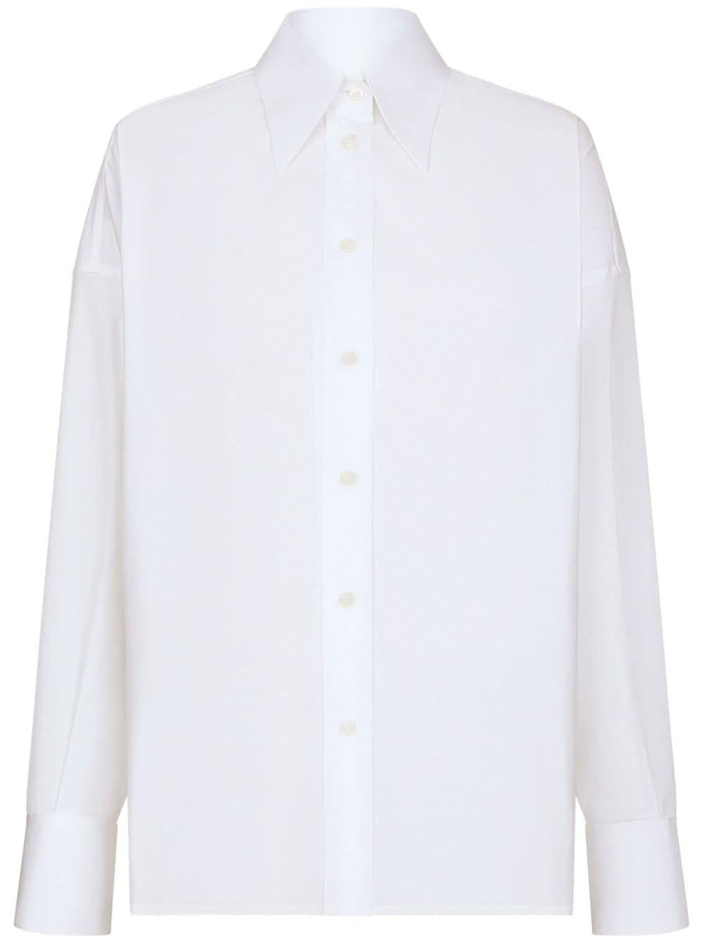 DOLCE & GABBANA Cotton Poplin Shirt - Relaxed Fit, Size 42