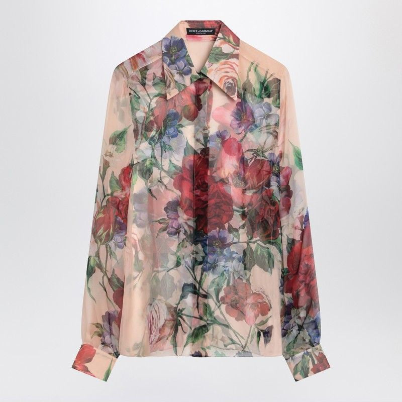DOLCE & GABBANA Floral Printed Silk Shirt - Women’s Summer Fashion