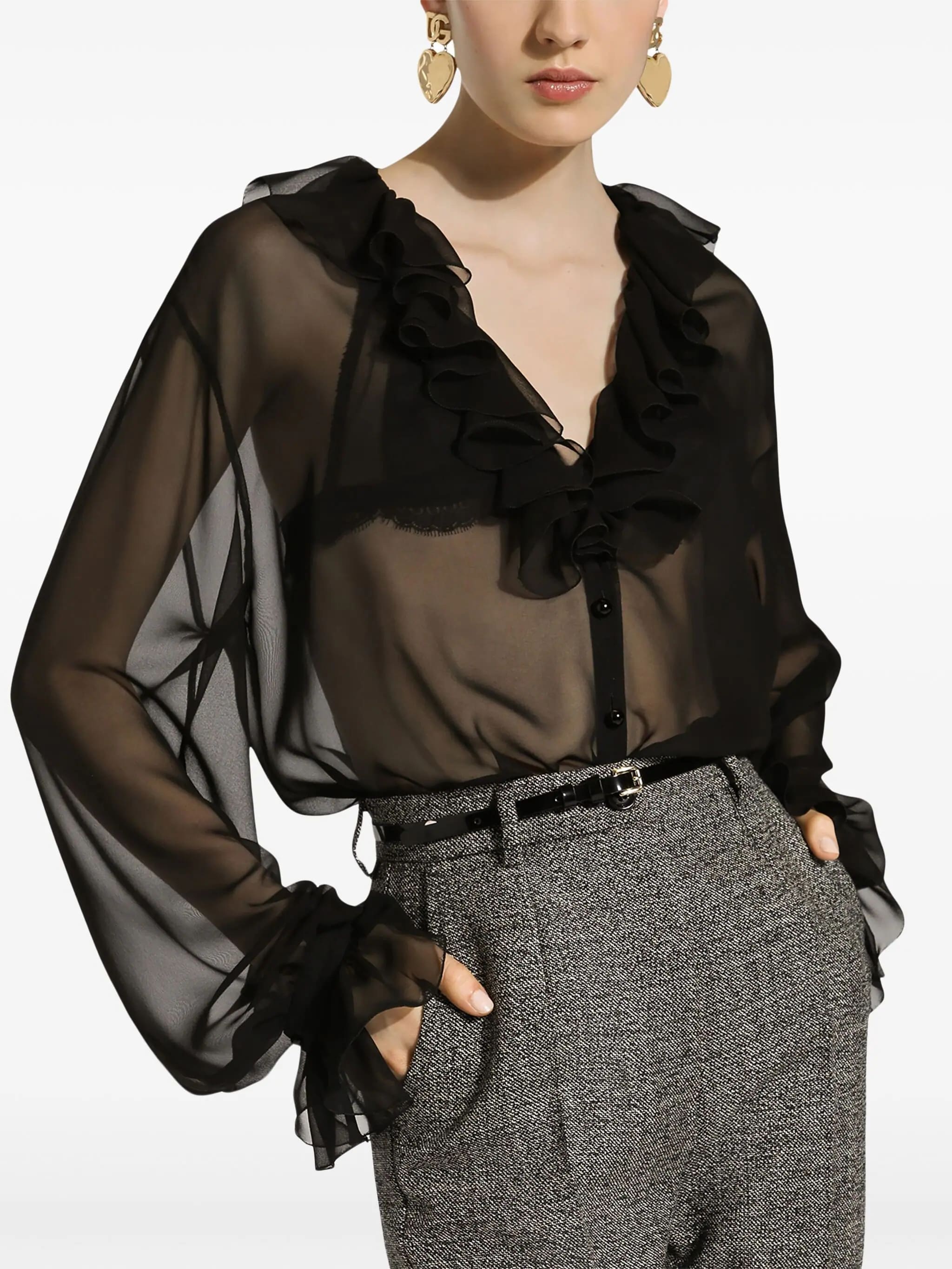 DOLCE & GABBANA Silk Blouse for Women - Timeless Elegance