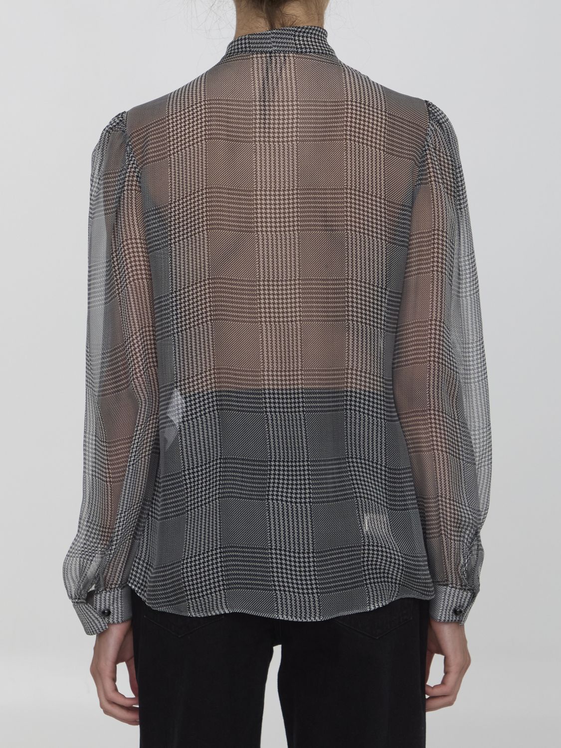 DOLCE & GABBANA Monochrome Prince Wales Blouse