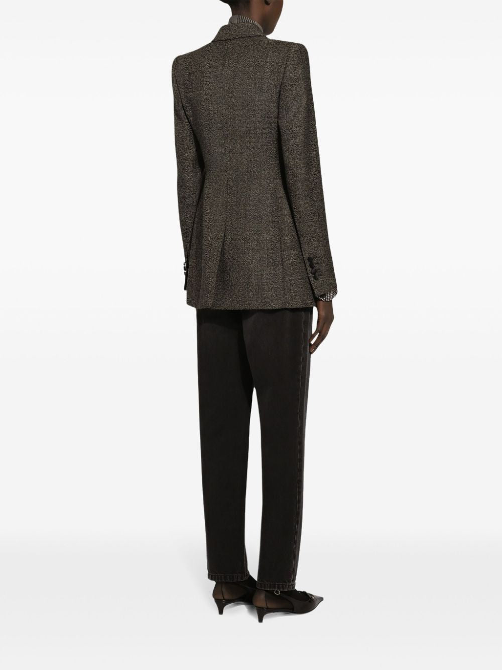 DOLCE & GABBANA Monochrome Prince Wales Blouse