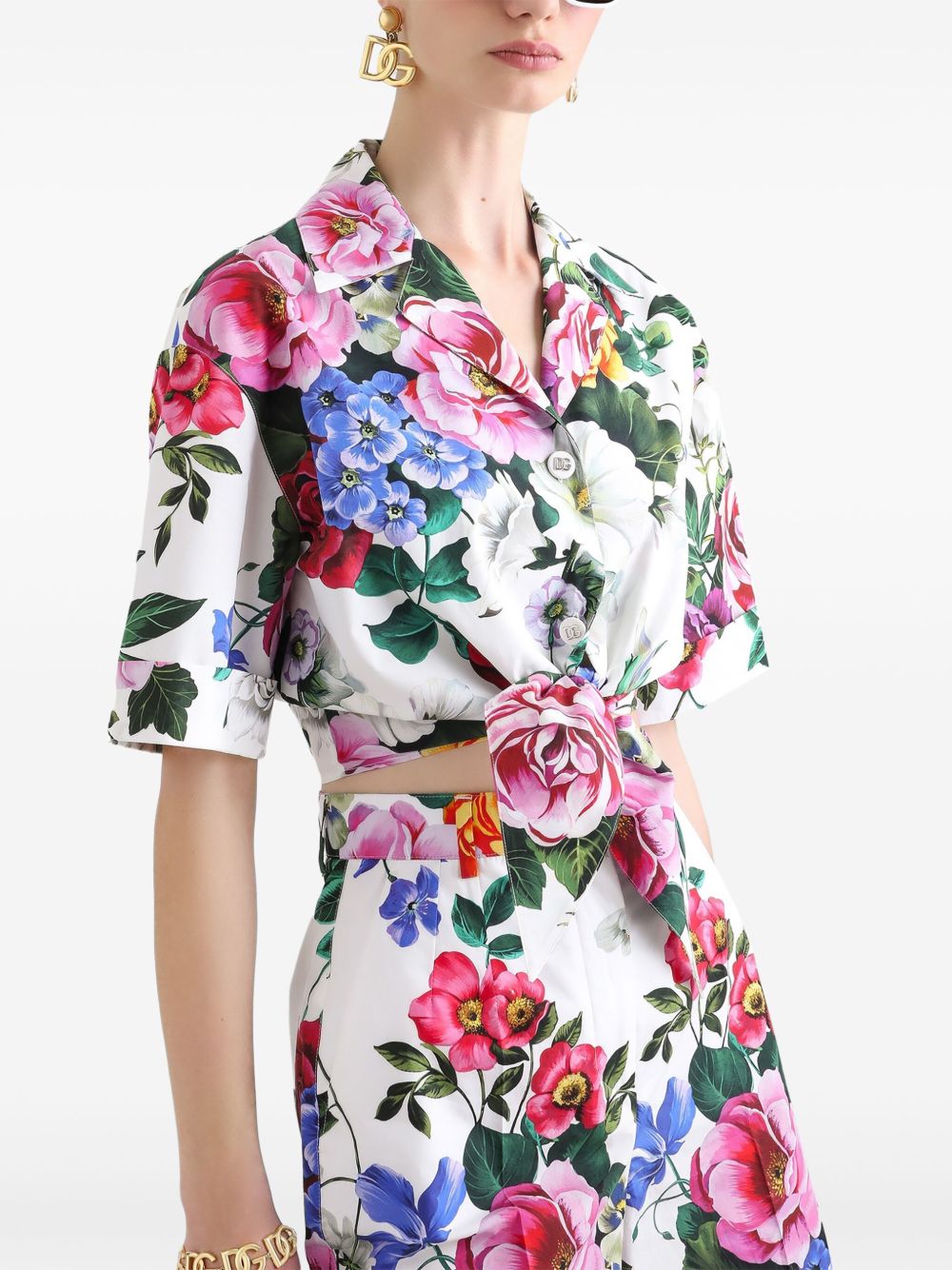 DOLCE & GABBANA Floral Pattern Women's Shirt - Size 40