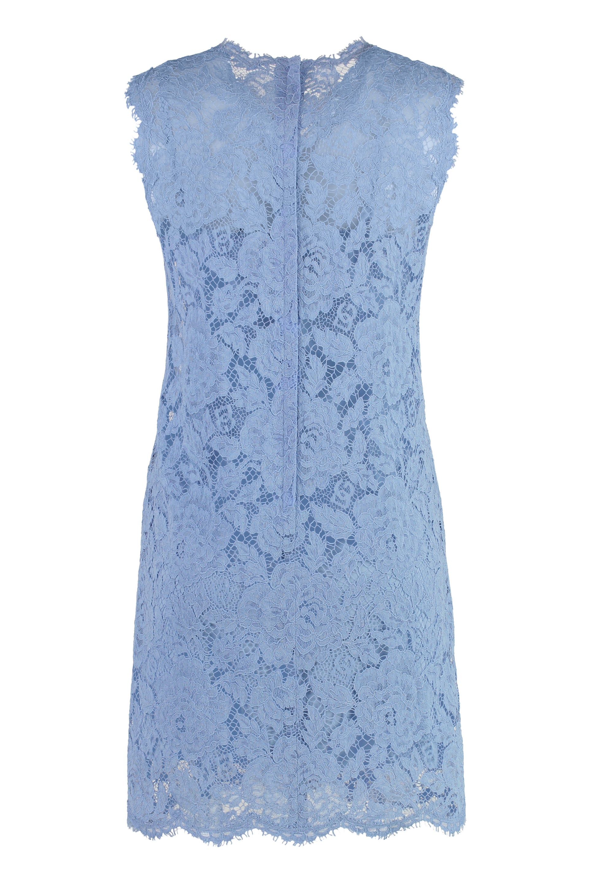 DOLCE & GABBANA Lace Scalloped Hem Dress