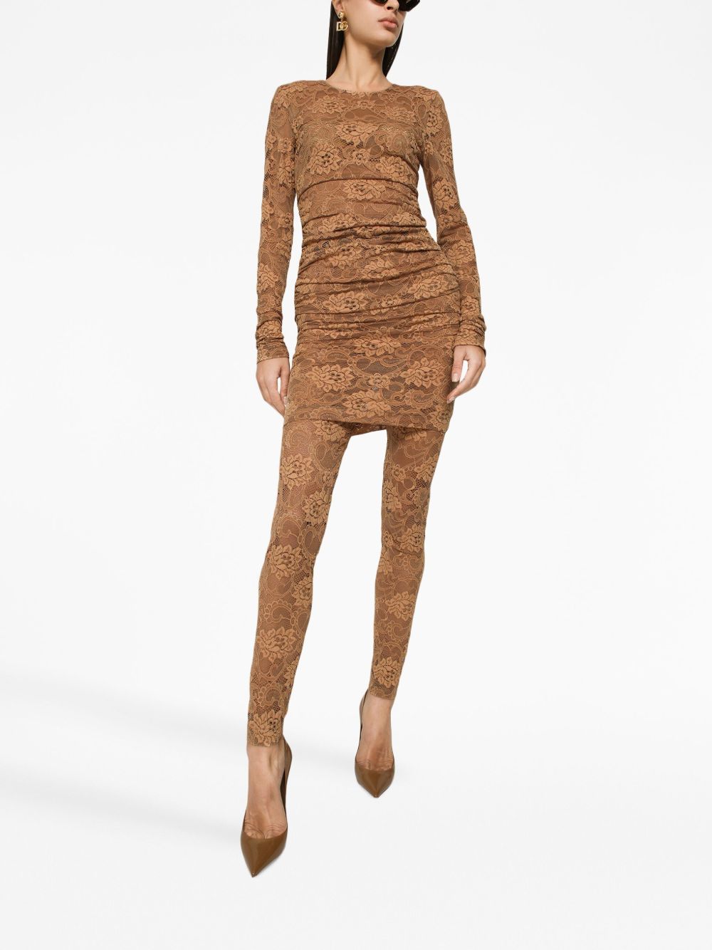 DOLCE & GABBANA Mini Floral Lace Dress