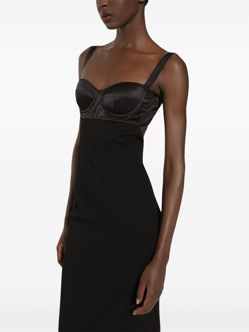 DOLCE & GABBANA Chic Midi Pencil Dress with Bustier Neckline
