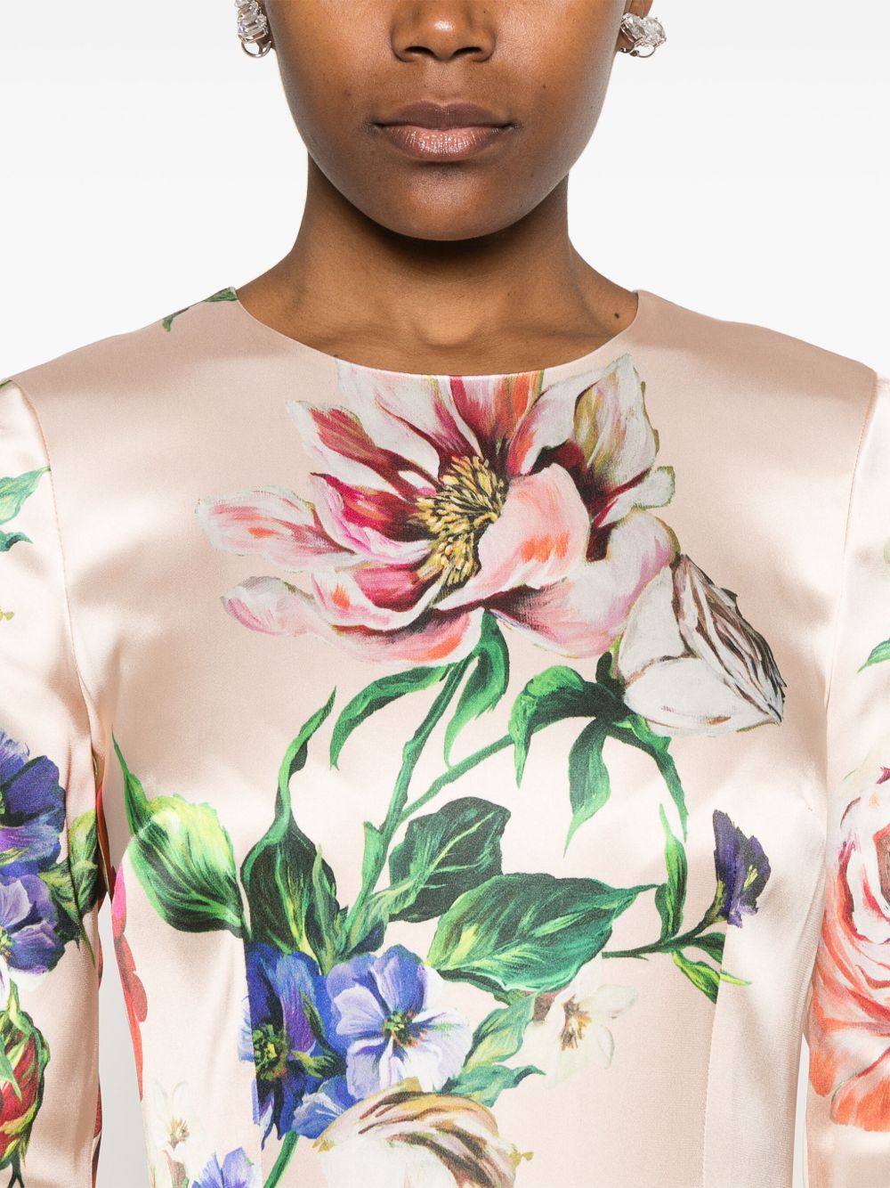DOLCE & GABBANA Floral Print Midi Dress