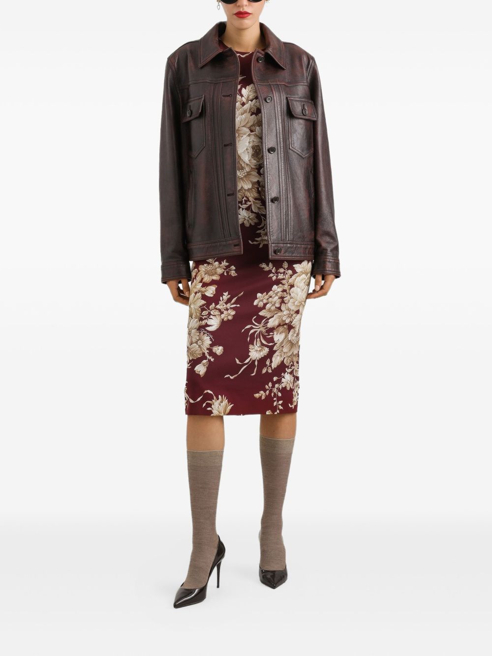 DOLCE & GABBANA Elegant Long-Sleeve Sheath Dress for Women