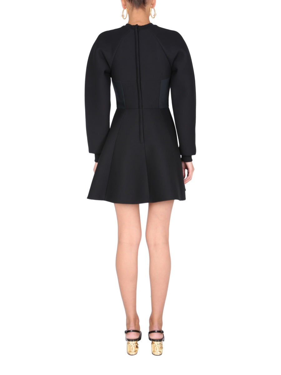 DOLCE & GABBANA Technical Mini Dress with Back Zip