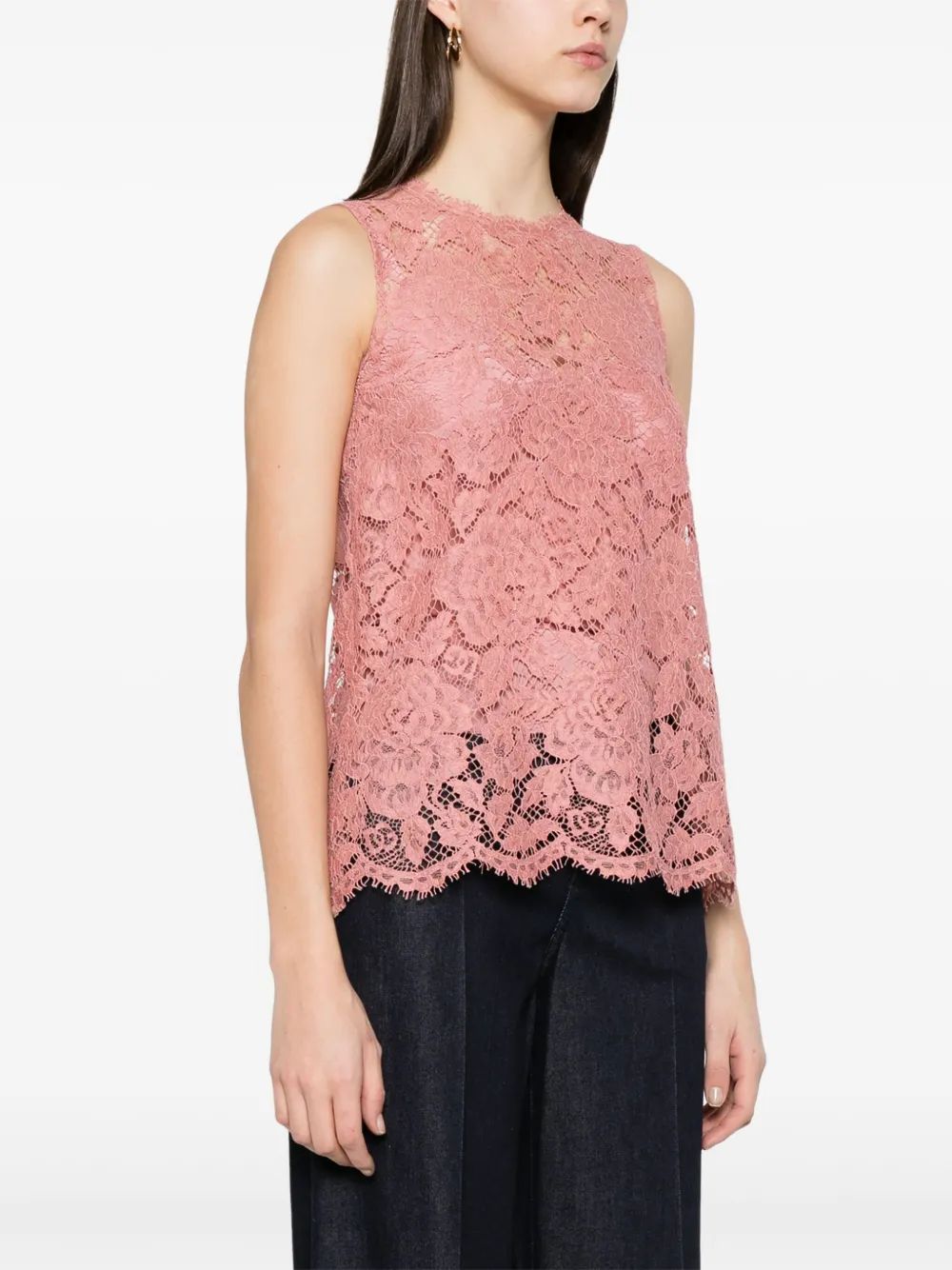 DOLCE & GABBANA Elegant Floral Lace Top for Women