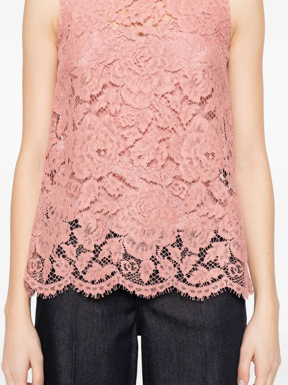 DOLCE & GABBANA Elegant Floral Lace Top for Women