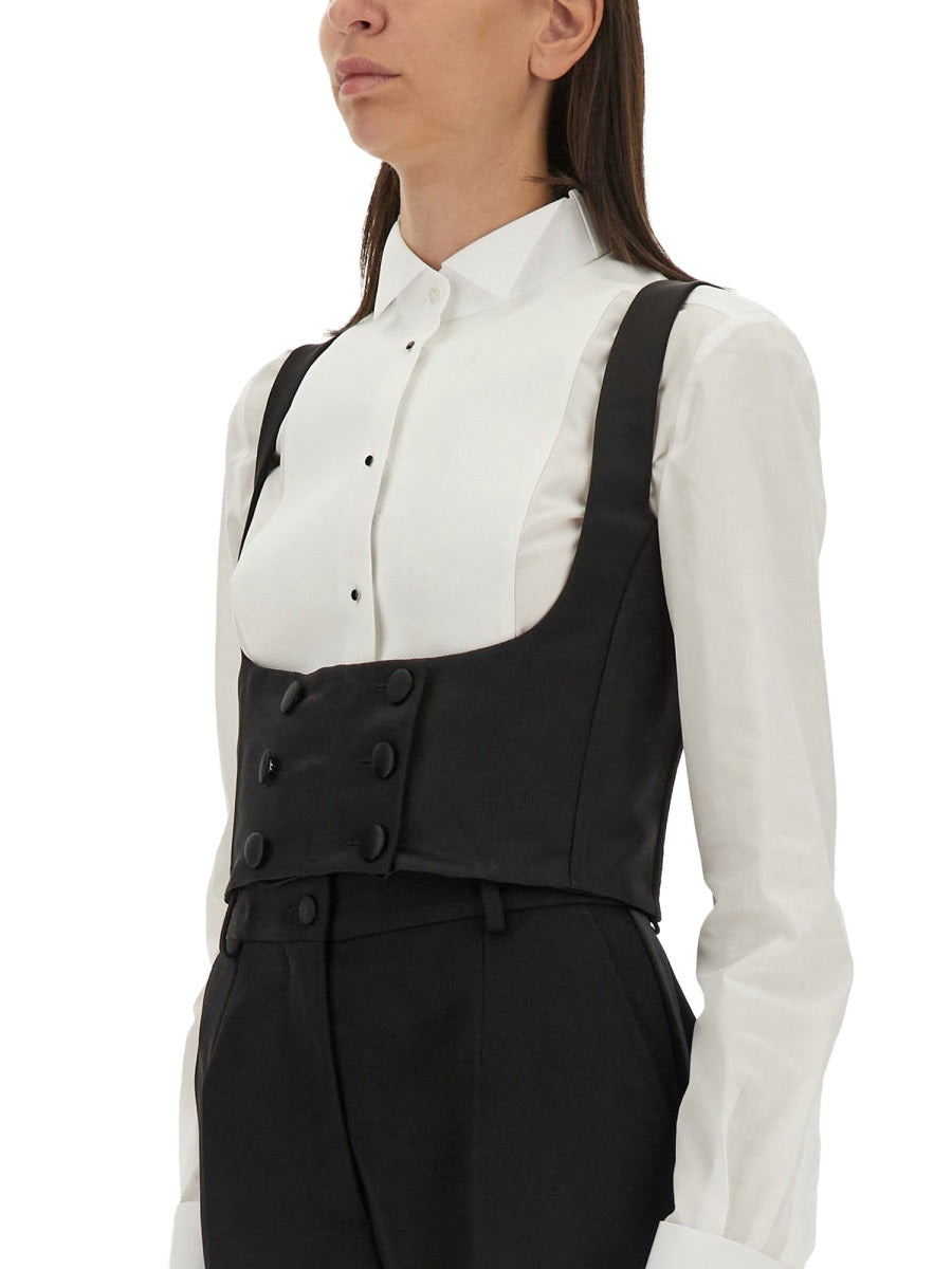 DOLCE & GABBANA Double-Breasted Tuxedo Vest - Size 42