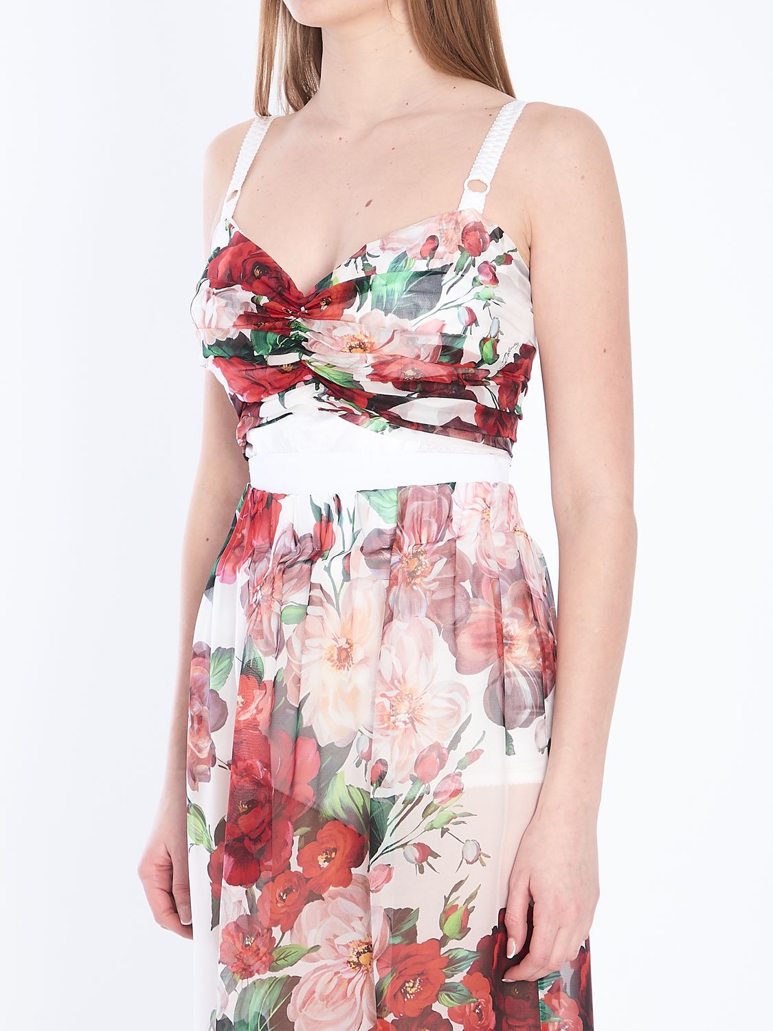 DOLCE & GABBANA Floral Print Bustier Top