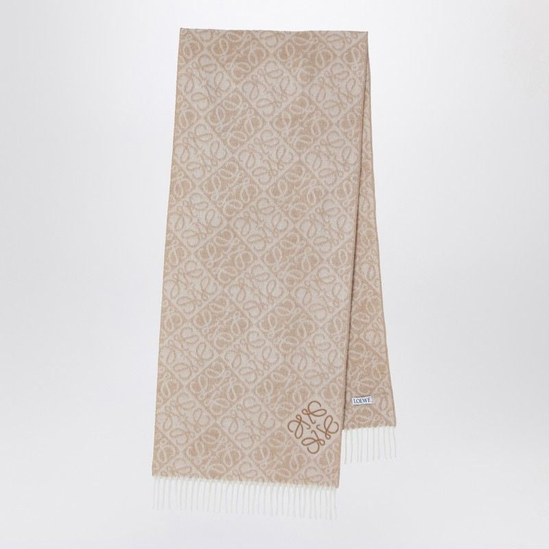 LOEWE Anagram Logo Wool and Cashmere Scarf