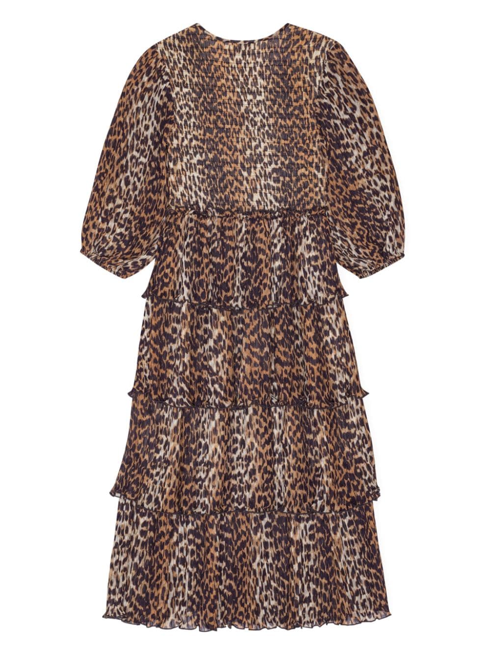 GANNI Leopard Print Midi Dress