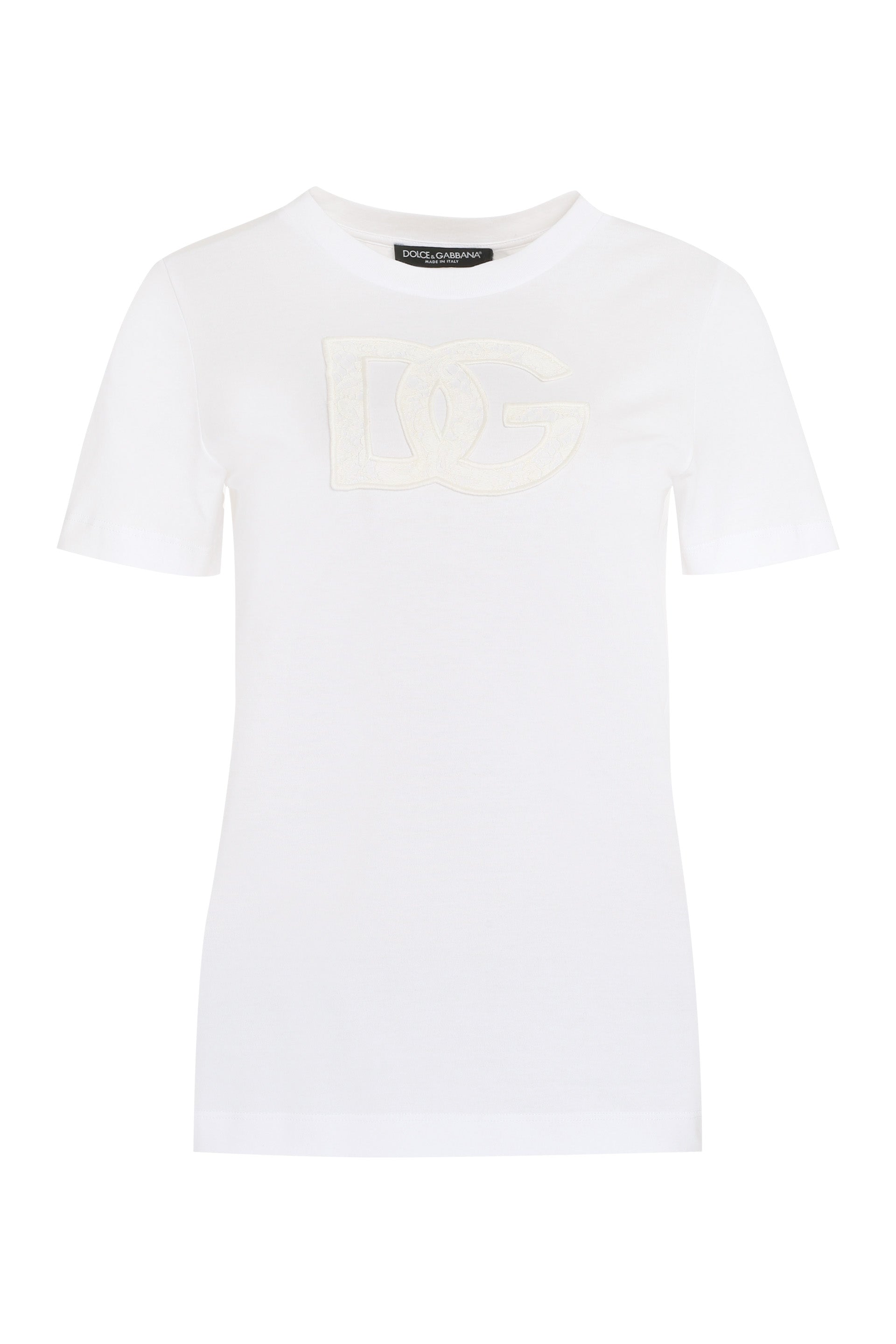 DOLCE & GABBANA Cotton Crew-Neck T-Shirt for Women - Spring/Summer 2024