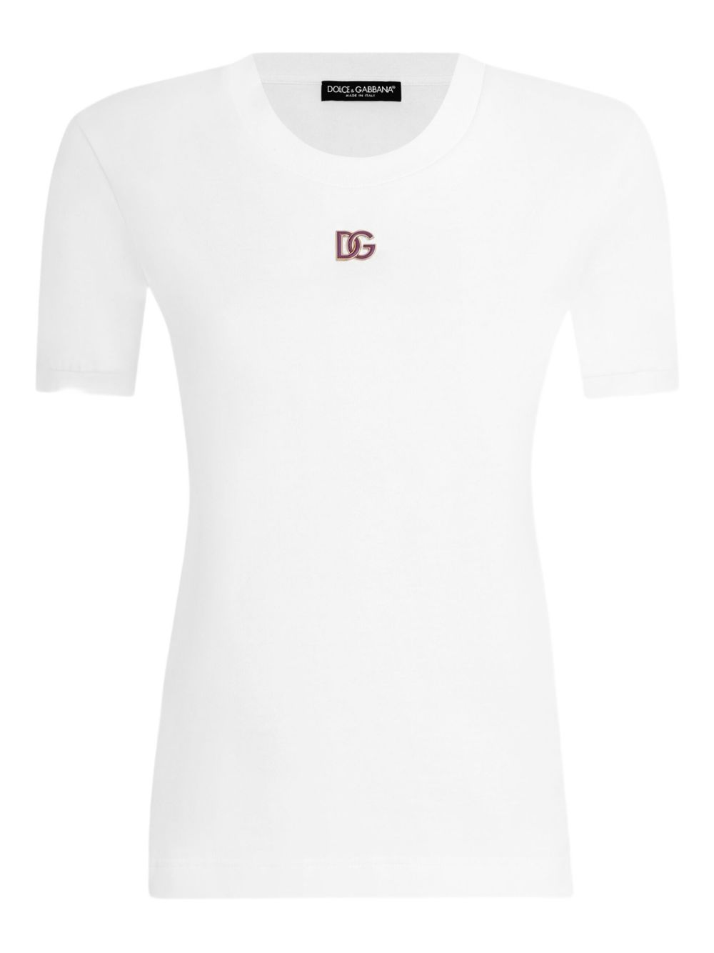 DOLCE & GABBANA DG Logo Round Neck T-Shirt - Size 40