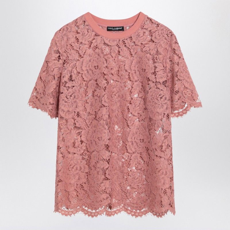 DOLCE & GABBANA Lace Crew-Neck T-Shirt