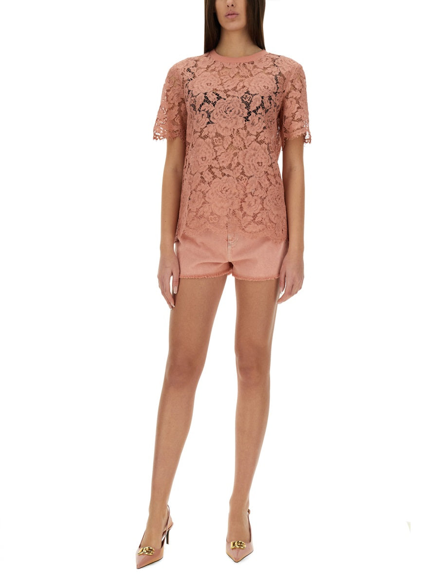 DOLCE & GABBANA Lace T-Shirt - Size 40