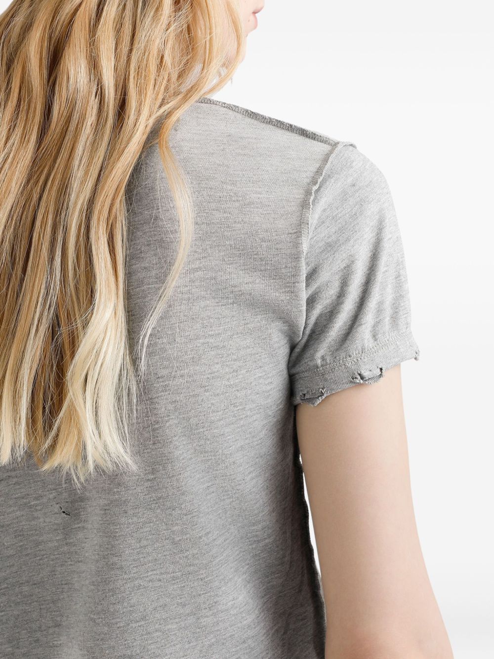 DOLCE & GABBANA Classic Fit T-Shirt with Distressed Print for Women