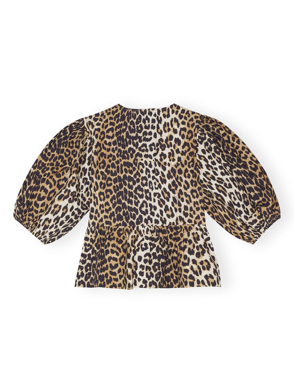 GANNI Leopard Print Knot Detail Mini Top