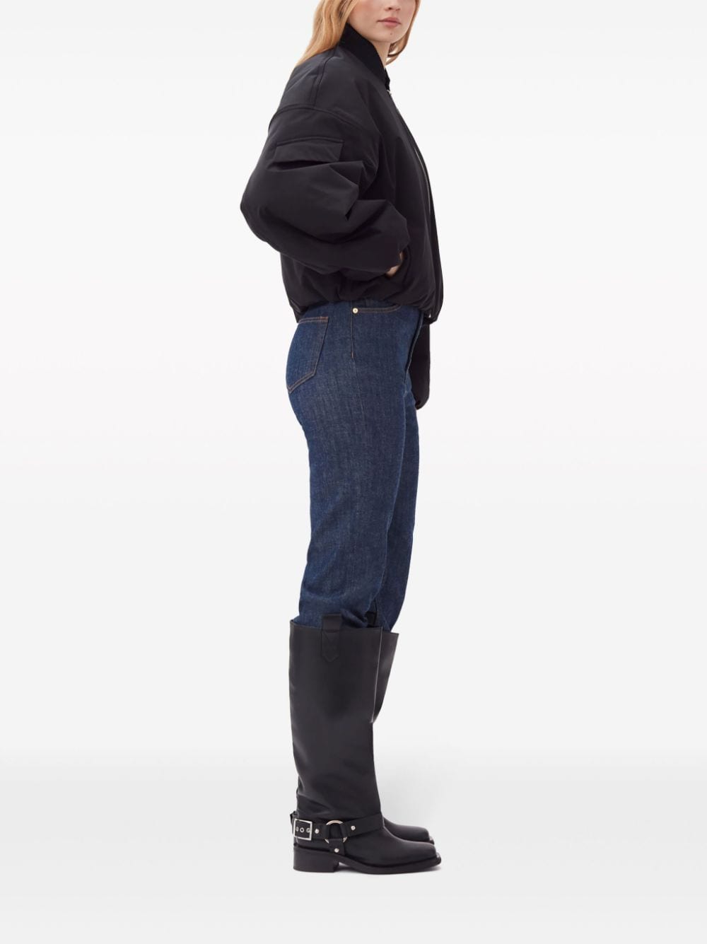 GANNI Oversized Short Bomber Jacket for Women