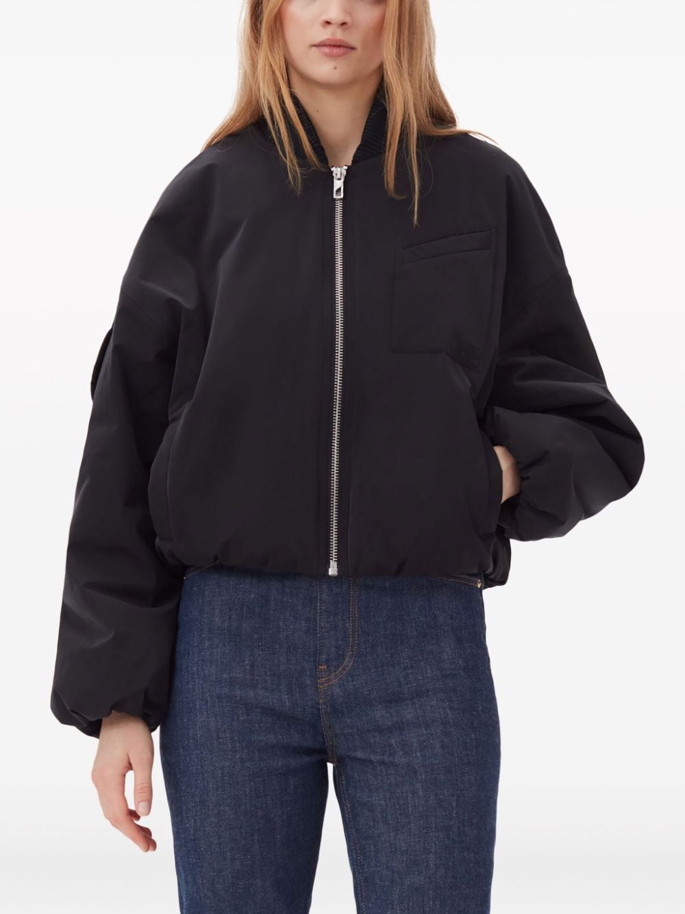 GANNI Oversized Short Bomber Jacket for Women
