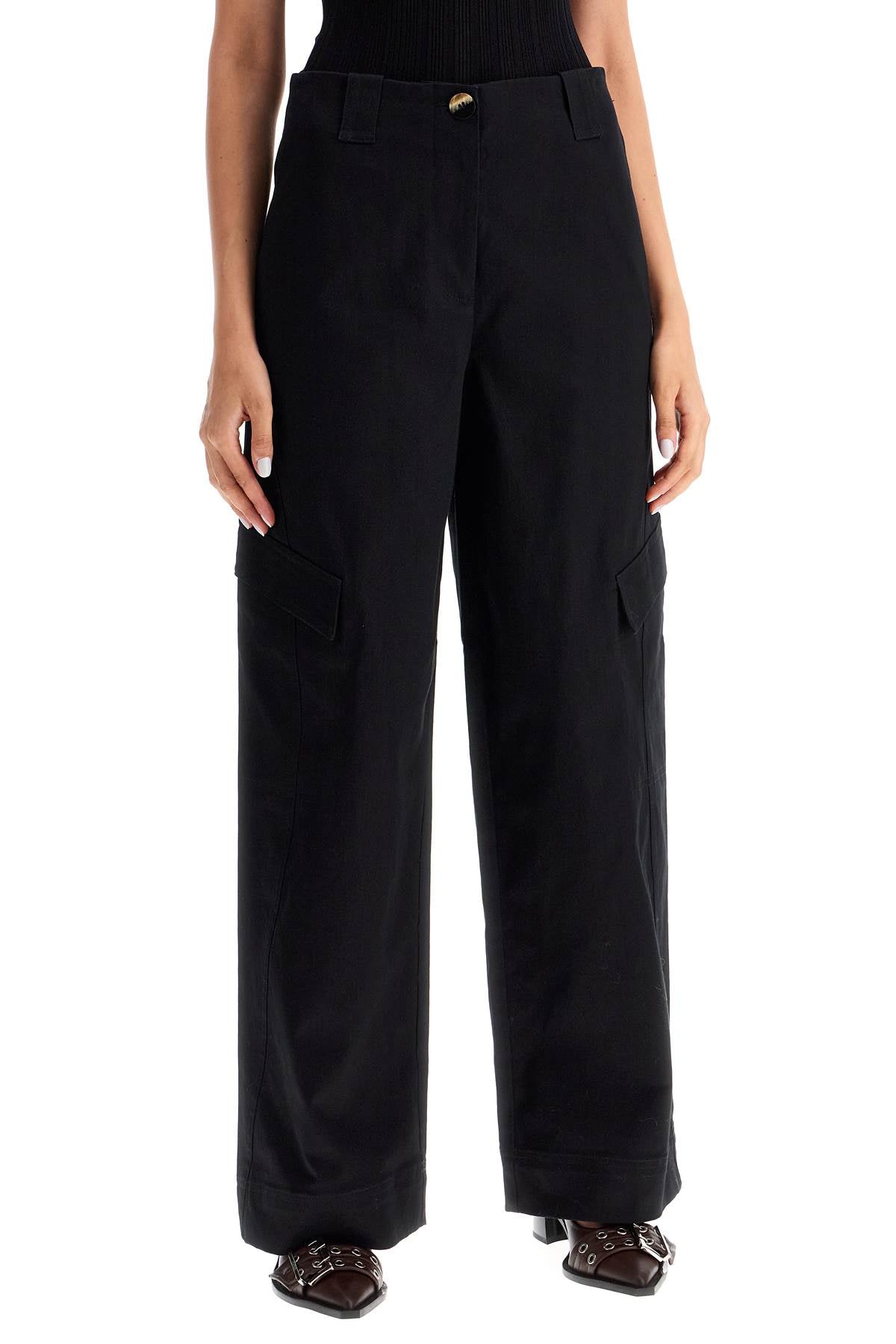 GANNI Herringbone Pants - Regular Fit