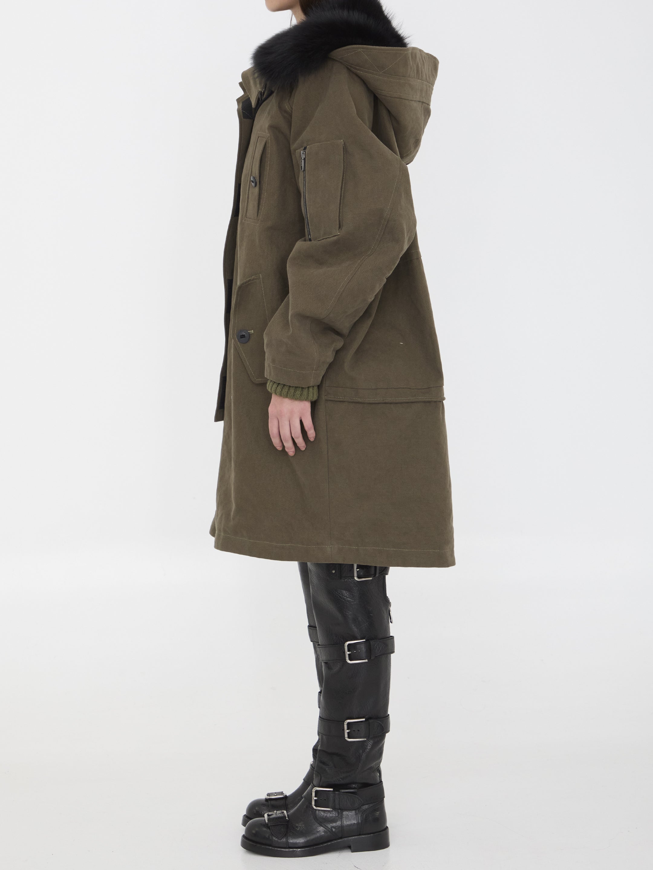 DOLCE & GABBANA Oversized Jacket with Fur Insert - Size 40