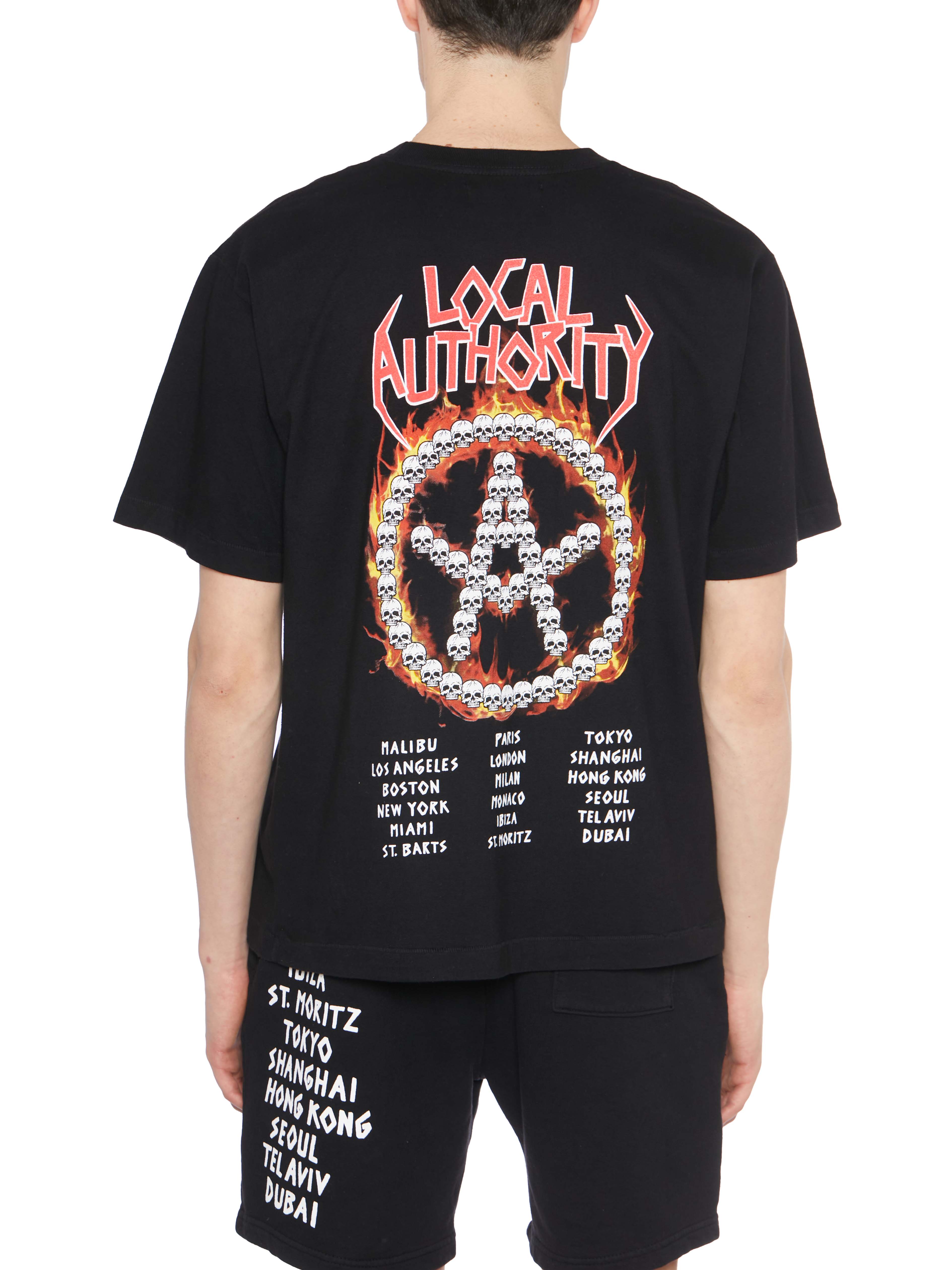 LOCAL AUTHORITY Skull Graphic T-Shirt - Size M