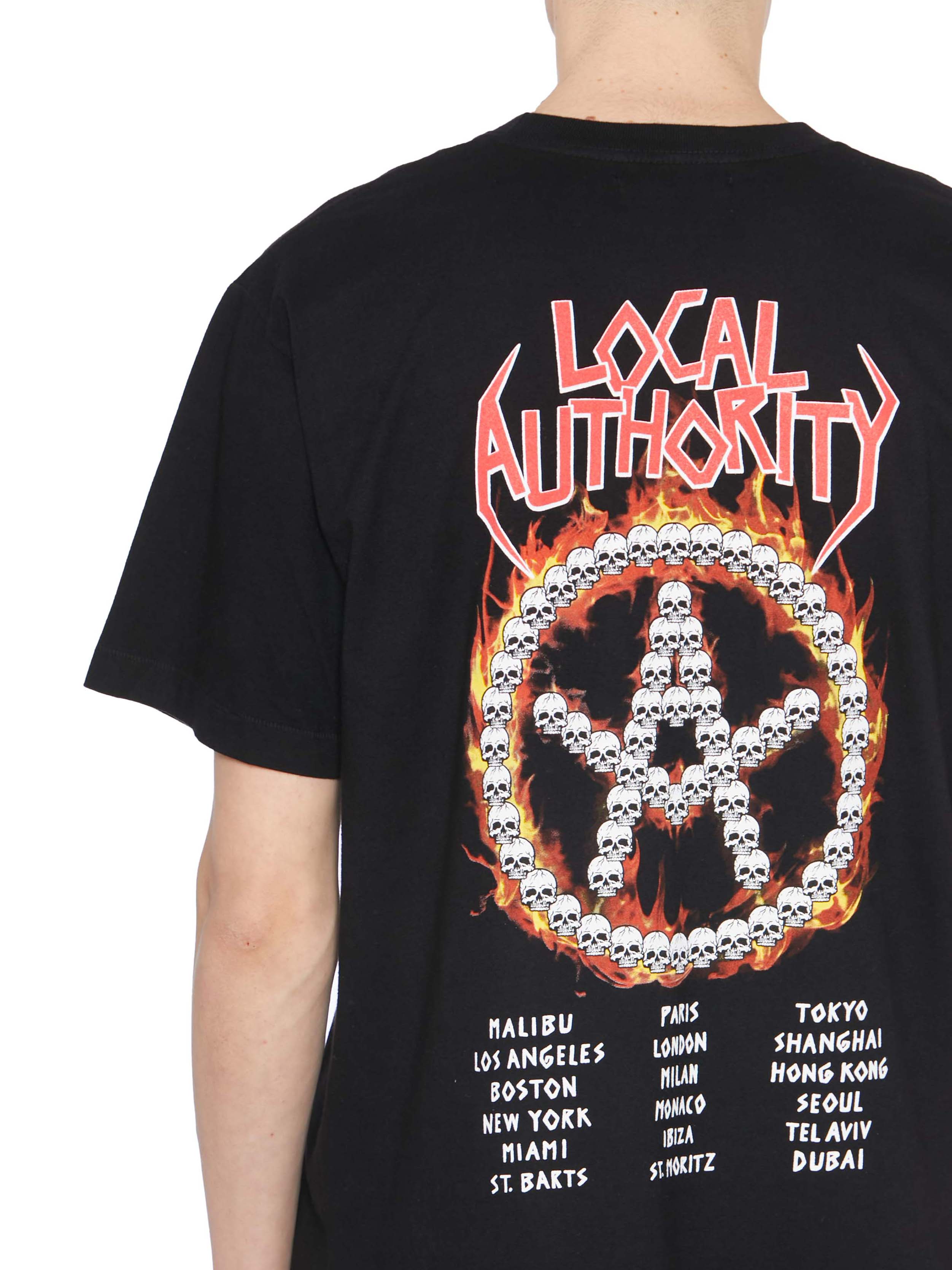 LOCAL AUTHORITY Skull Graphic T-Shirt - Size M