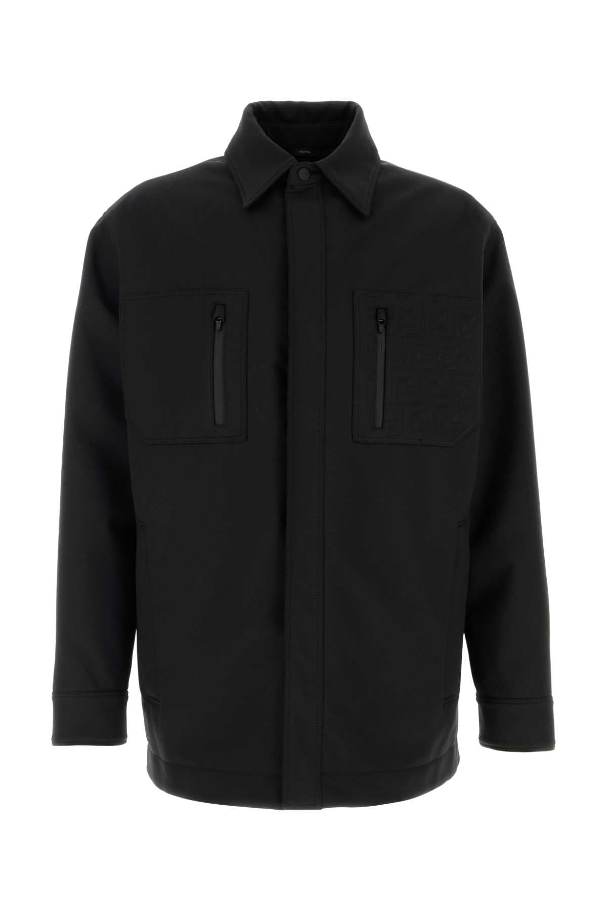 FENDI Men's Modern Stretch Wool Blend Jacket