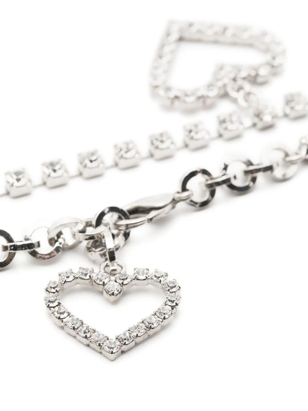 ALESSANDRA RICH Heart Pendant Crystal Necklace