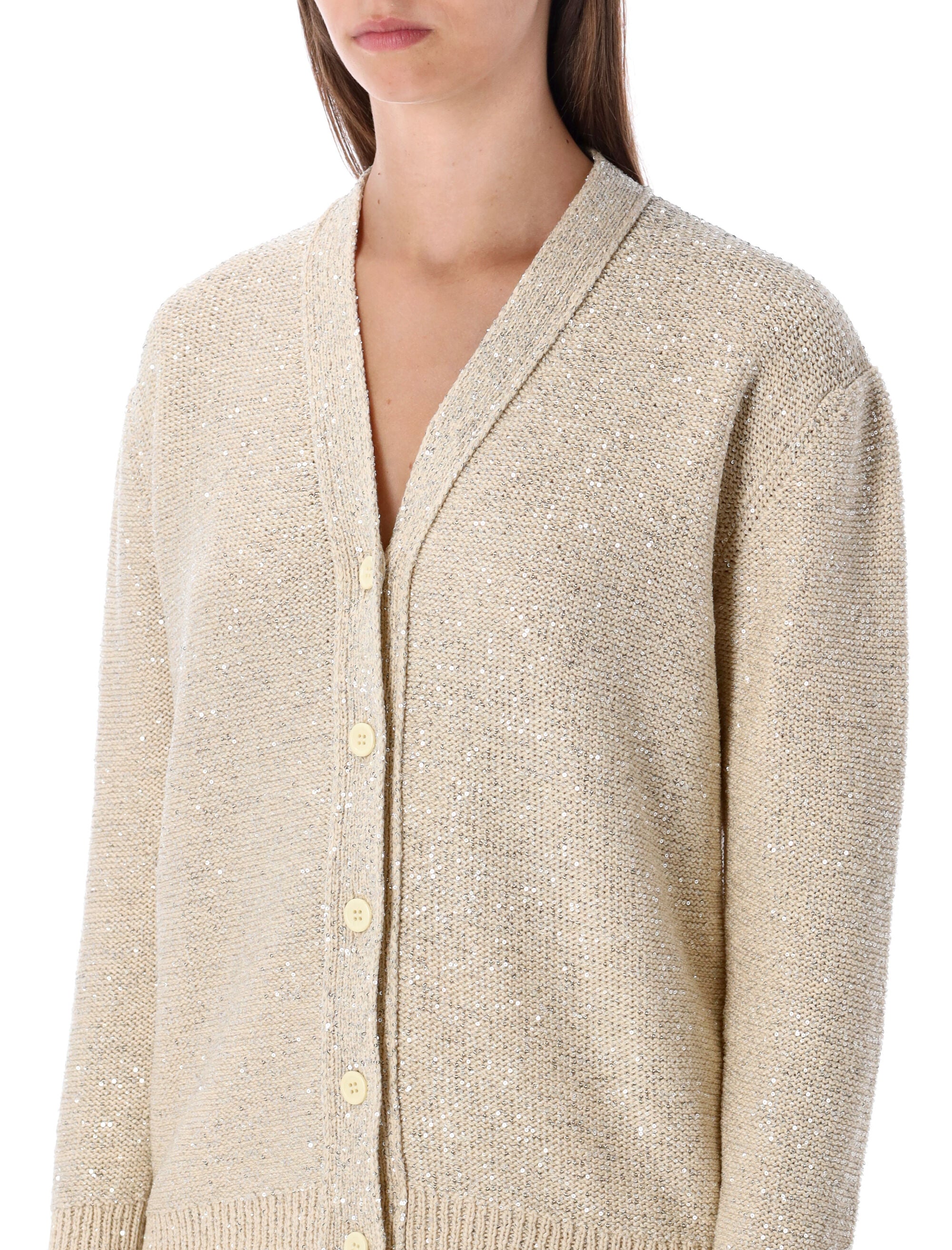 FABIANA FILIPPI Cotton Cardigan with Sequins - Size 38