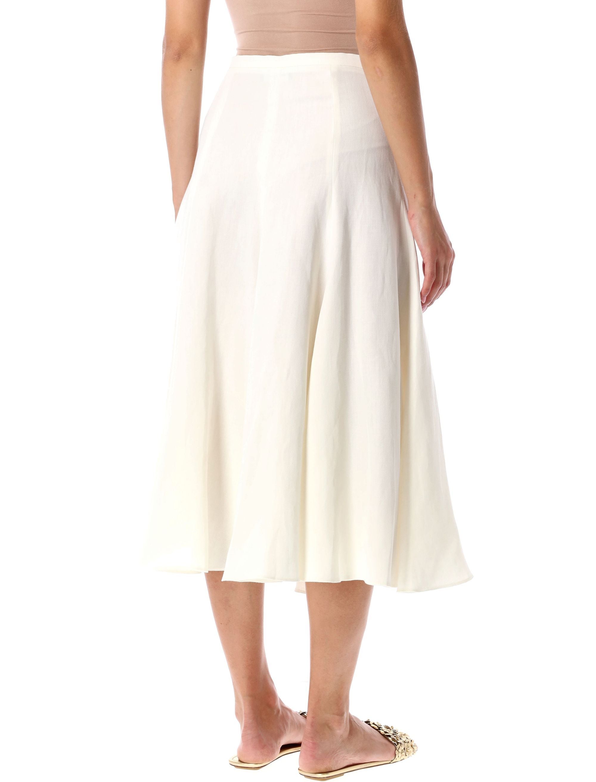 FABIANA FILIPPI Linen and Viscose Midi Skirt for Women