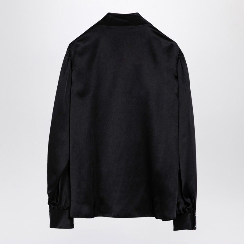 ALESSANDRA RICH Silk Shirt with Bow