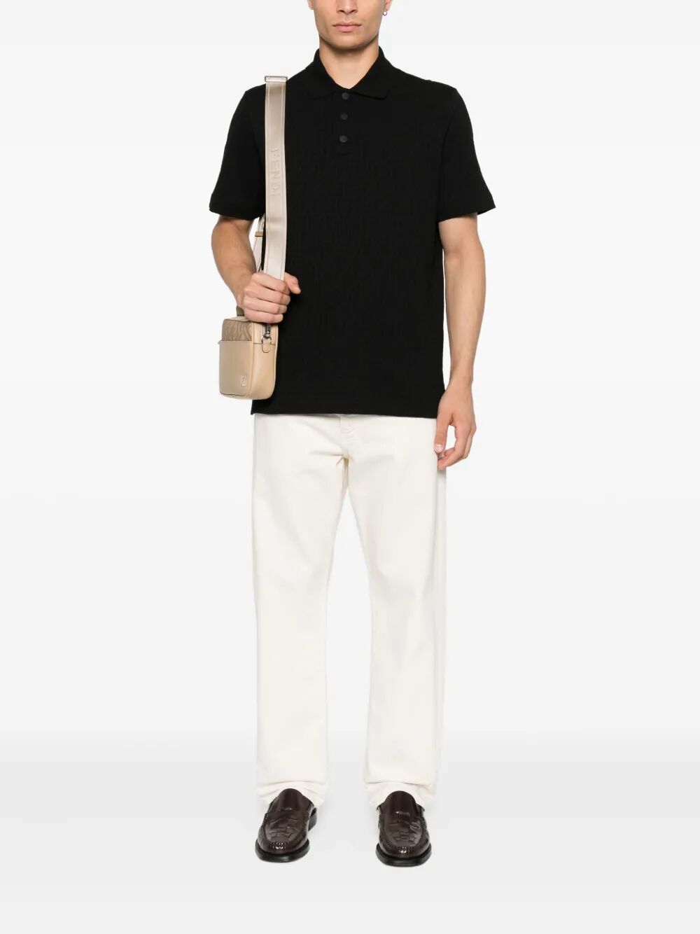 FENDI Classic FF Jacquard Polo Shirt - Regular Fit
