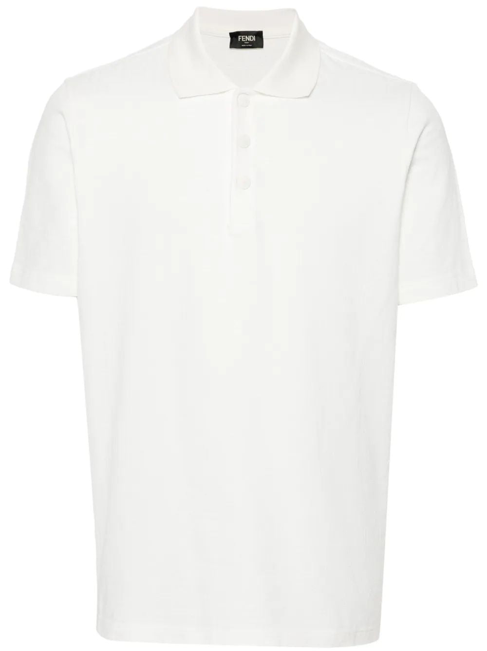 FENDI Men's Regular Fit Polo Shirt with FF Monogram - Size L