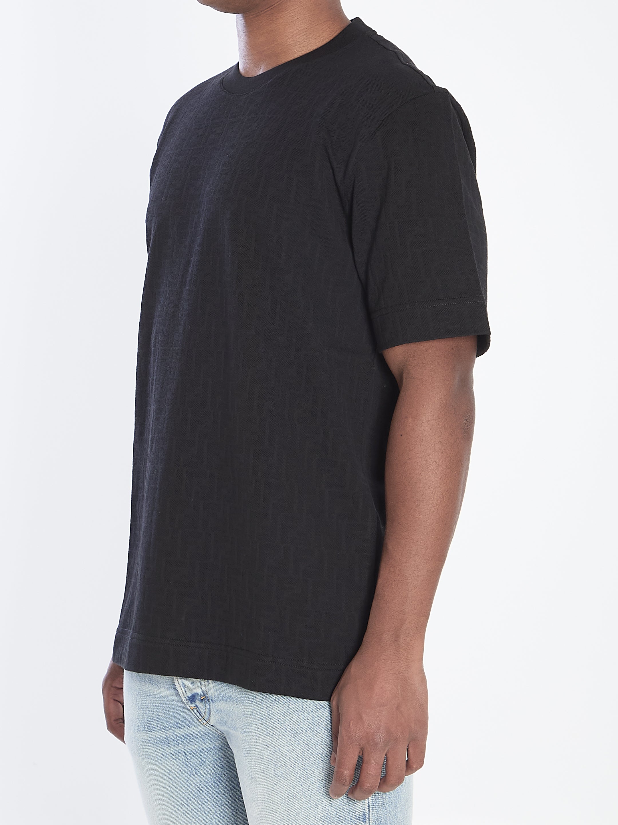 FENDI Men's FF Jacquard Piqué T-Shirt - Regular Fit