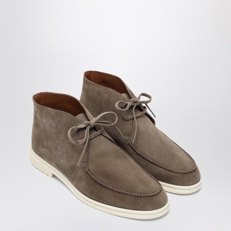 LORO PIANA Men's Lace-Up Ankle Boots