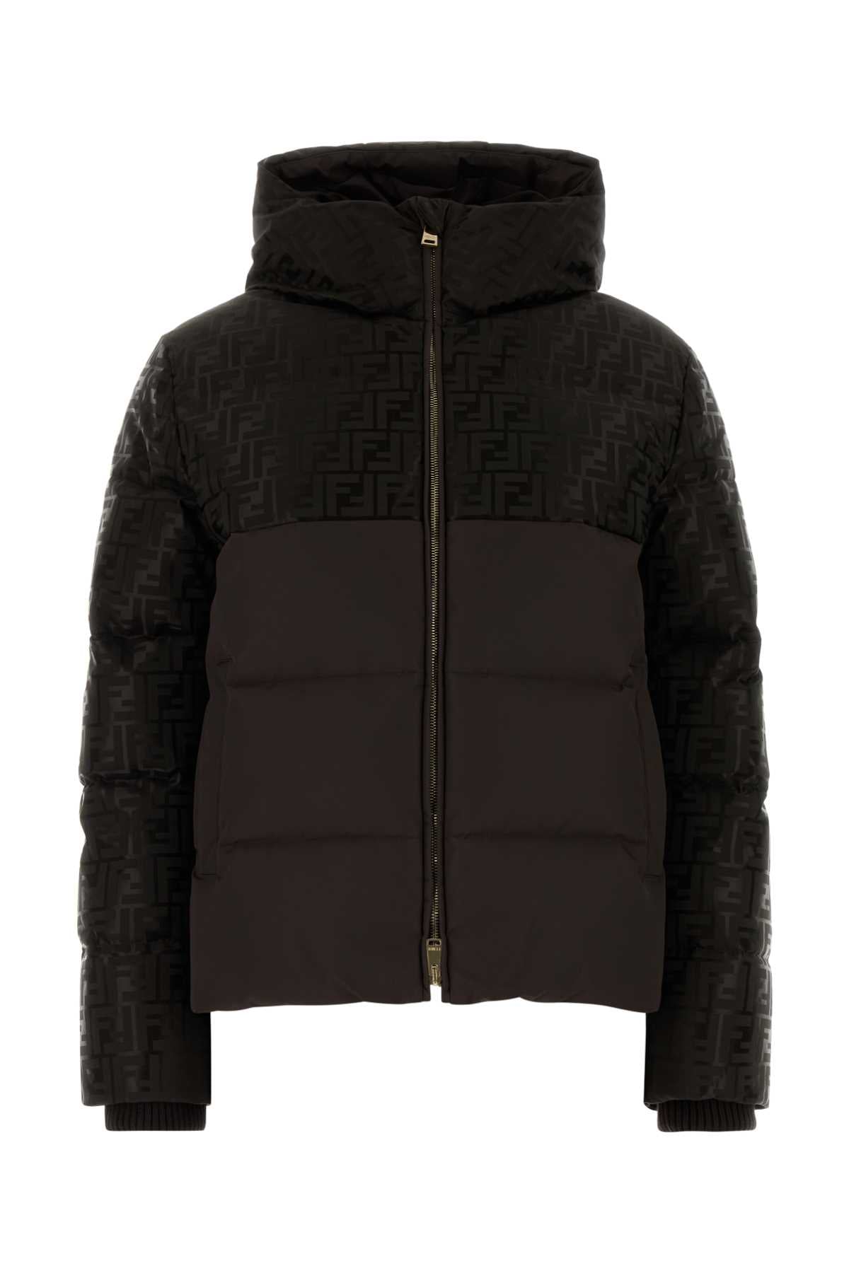 FENDI Hooded Jacquard FF Ski Jacket for Women