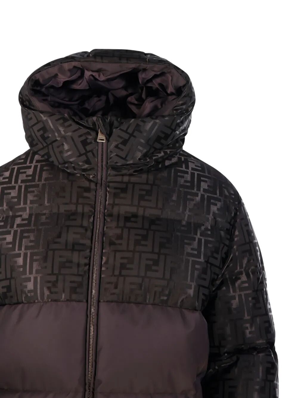 FENDI Hooded Jacquard FF Ski Jacket for Women