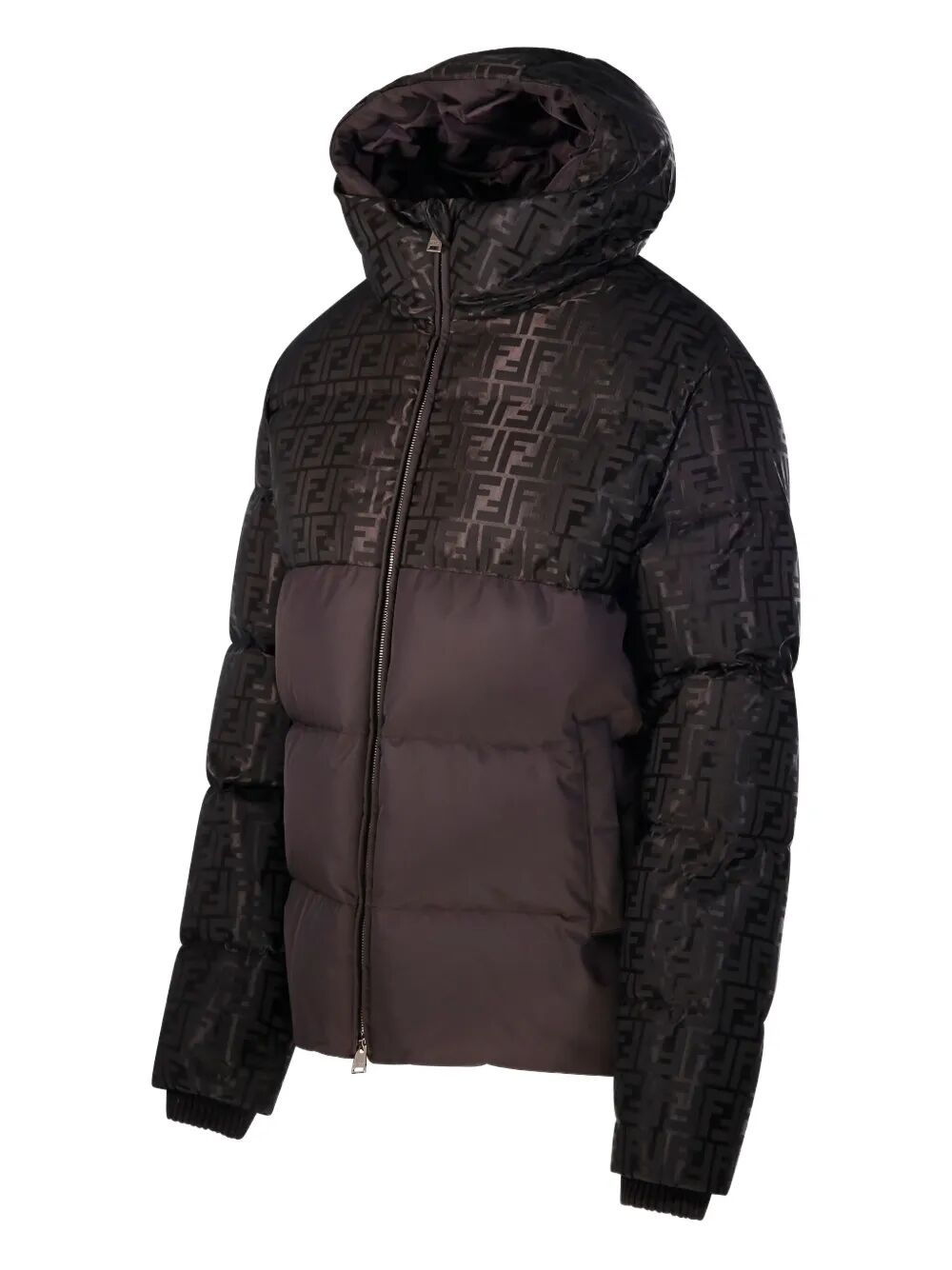 FENDI Hooded Jacquard FF Ski Jacket for Women
